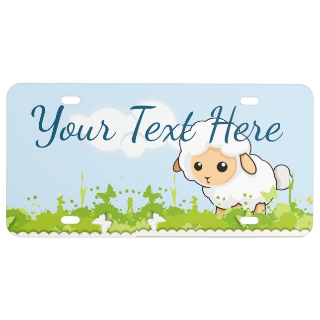 Cutest Little Lamb License Plate (Front)