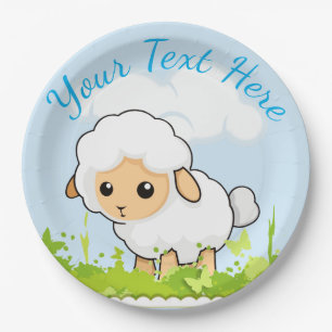 Cutest Little Lamb Paper Plates