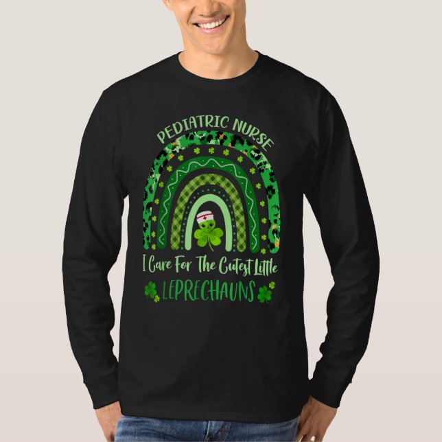 Cutest Little Leprechaun Pediatric Nurse St Patric T-Shirt (Front)