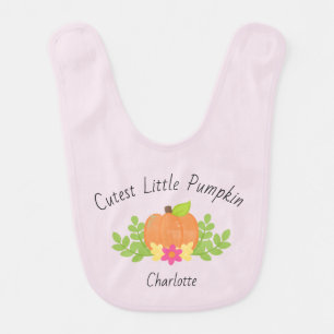 Cutest Little Pumpkin Baby Girl Bib