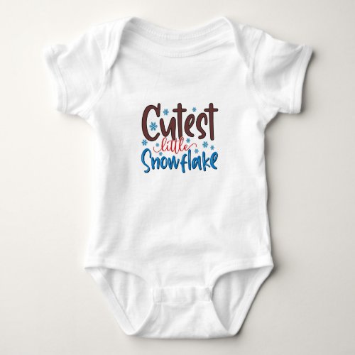 Cutest little snowflake baby bodysuit