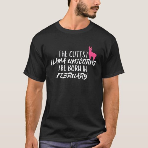 Cutest Llamas February Kids Trending Birthday T-Shirt