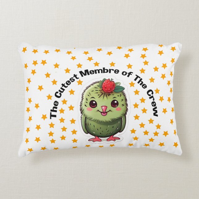 Cutest Member of the Crew Accent Pillow (Front)