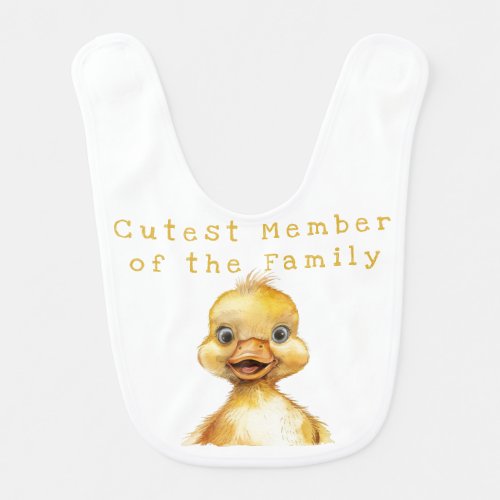 Cutest Member of the Family Baby Bib