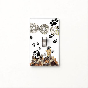 Cutest Paws Dogs Puppy Prints Pet Light Switch Cover