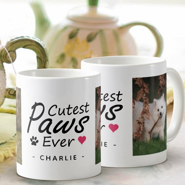 Cutest Paws Ever Cute Dog Mom Photo Keepsake Gift Coffee Mug (Creator Uploaded)