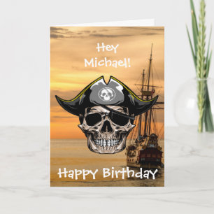 Cutest  Pirate Ship Birthday Card