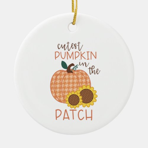 Cutest Pumpkin Ceramic Ornament