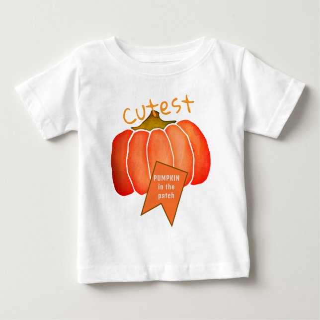 Cutest Pumpkin Fall Birthday Baby T-Shirt (Front)