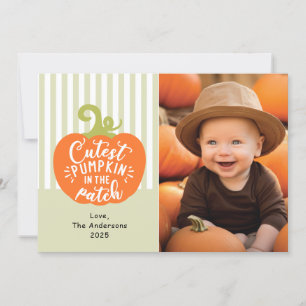 Cutest Pumpkin Fall Photo Card