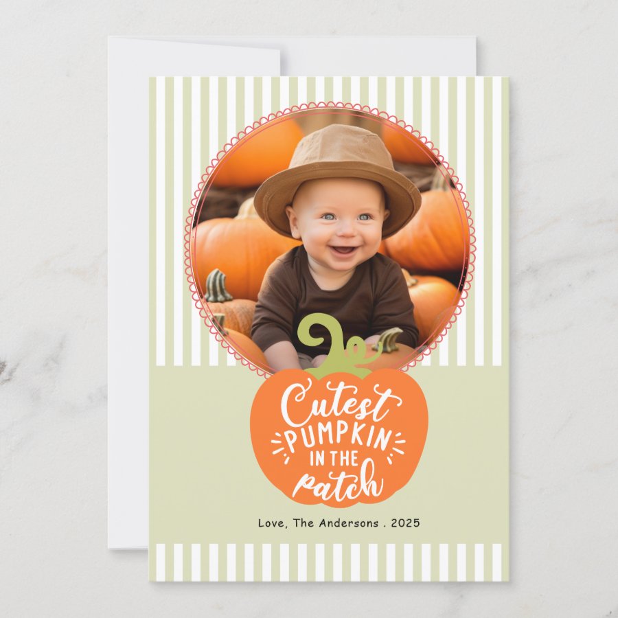 Cutest Pumpkin Fall Photo Card