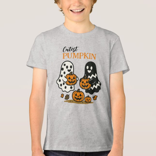 Cutest Pumpkin Ghosts Tri-Blend Shirt (Front)