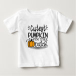 cutest pumpkin in patch Tee, halloween Costume Baby T-Shirt