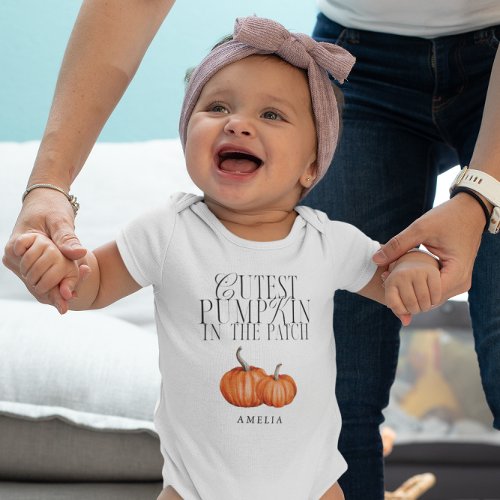 Cutest Pumpkin In The Patch Baby Bodysuit