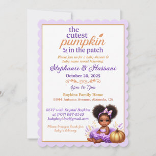Cutest Pumpkin in the Patch Baby Shower Invitation