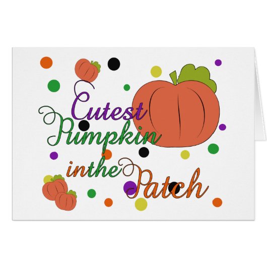Cutest Pumpkin In The Patch Cards (Front Horizontal)