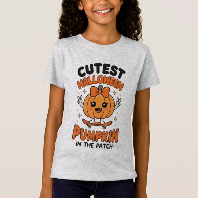 Cutest Pumpkin in the Patch – Cute Halloween  T-Shirt (Front)