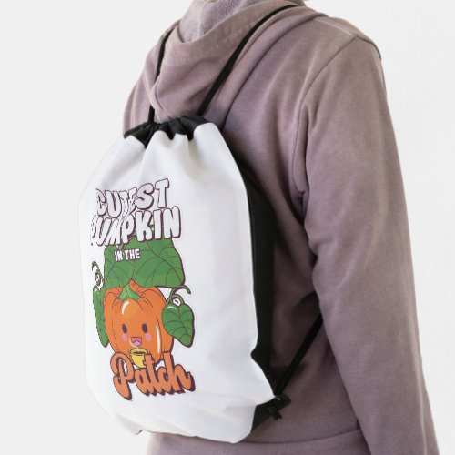 cutest pumpkin in the patch drawstring bag