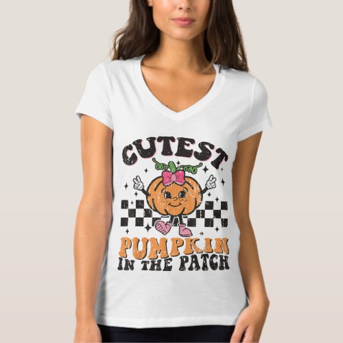 Cutest Pumpkin In The Patch Funny Halloween Thanks T_Shirt