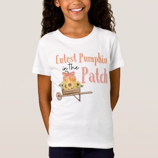 Cutest Pumpkin in the Patch, Girl's T-Shirt (Front)