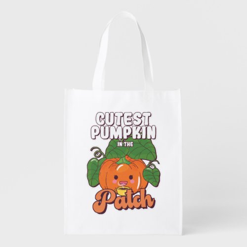 cutest pumpkin in the patch grocery bag