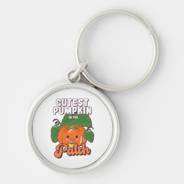 cutest pumpkin in the patch keychain (Front)