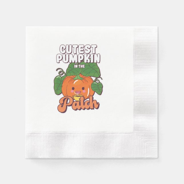 cutest pumpkin in the patch napkins (Front)