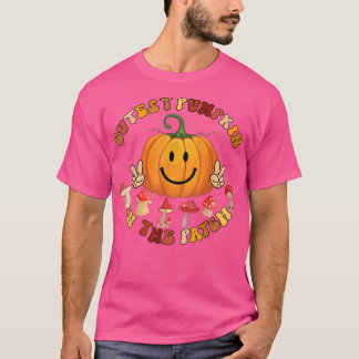 Cutest pumpkin in the patch retro fall autumn pump T-Shirt
