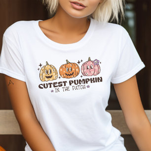 Cutest Pumpkin in the Patch Retro Halloween Tri-Blend Shirt
