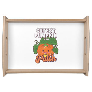 cutest pumpkin in the patch serving tray
