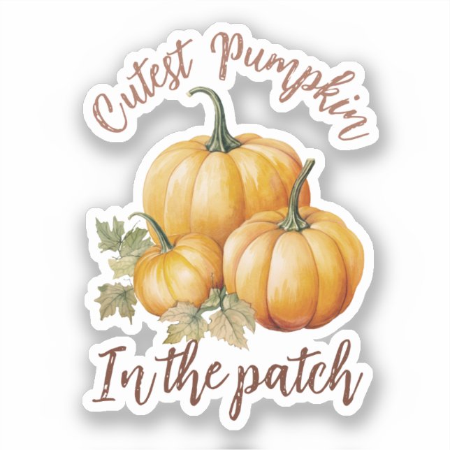 Cutest Pumpkin in the Patch Sticker (Front)