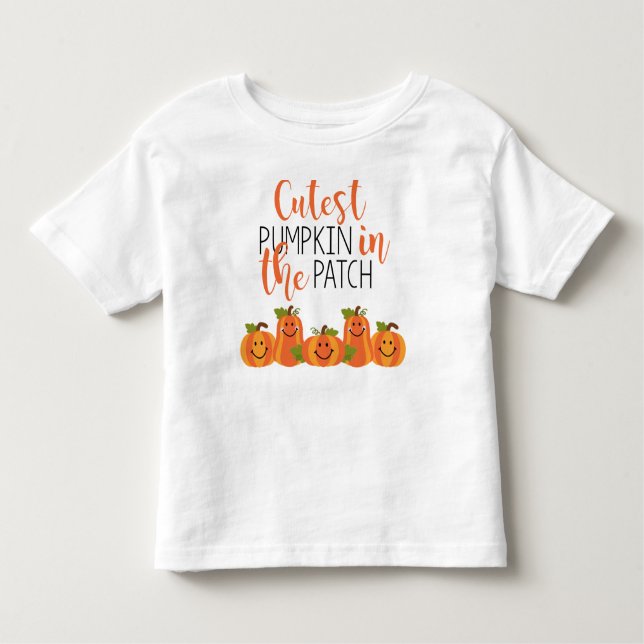 Cutest Pumpkin in the Patch Toddler Ruffle Tee (Front)