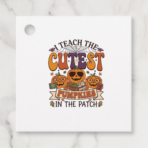 Cutest Pumpkins Halloween Teacher Glasses Books_1 Favor Tags