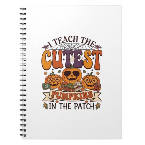 Cutest Pumpkins Halloween Teacher Glasses Books_1 Notebook