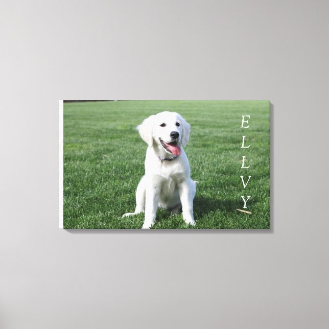 Cutest puppy on canvas print (Front)