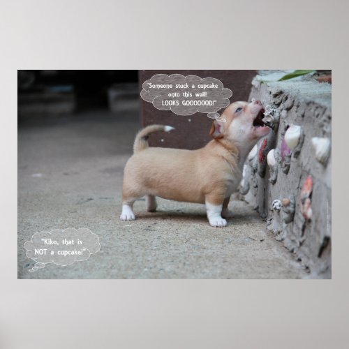 Cutest Puppy  The Stone Cupcake Dog Poster