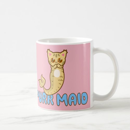 Cutest Purr Maid _ Pink Cat Mermaid _ Meowmaid Coffee Mug