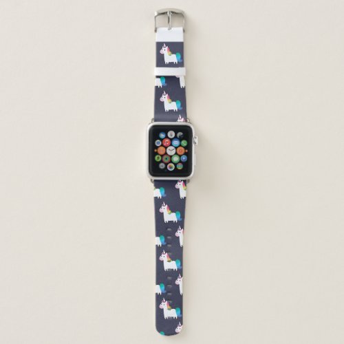 Cutest Rainbow Unicorn DIY background Apple Watch Band
