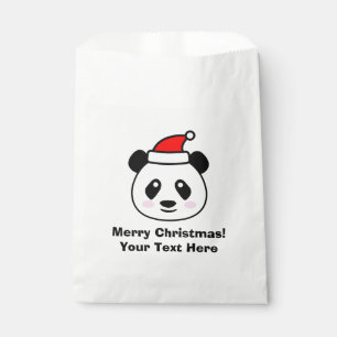 Cutest Santa panda bear Christmas party favor bag