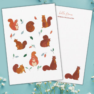 Cutest Squirrels Stationery Card