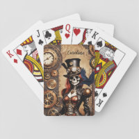 Cutest Steampunk Skeleton  Playing Cards