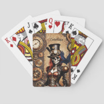 Cutest Steampunk Skeleton  Poker Cards