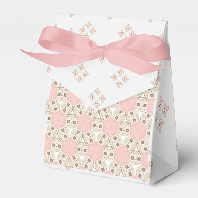 Cutest stinkin' pink box!  Shower Baby Wedding Favor Boxes (Front Side)