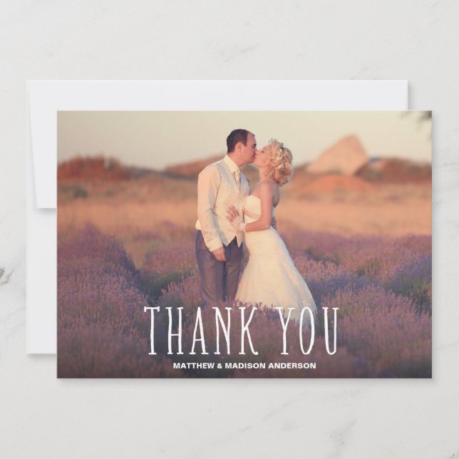 Cutest Thanks | Wedding Thank You Photo Card (Front)