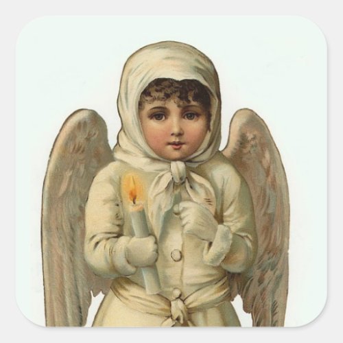 cutest vintage Christmas angel stickers large