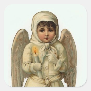 Cutest Vintage Christmas Angel Stickers Small by vintagecreations at Zazzle