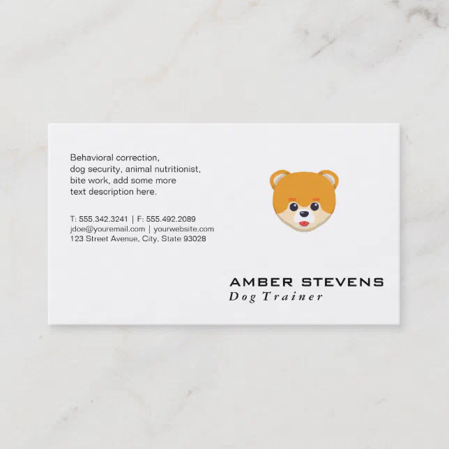 Cutesy Doggy Icon Business Card | Zazzle