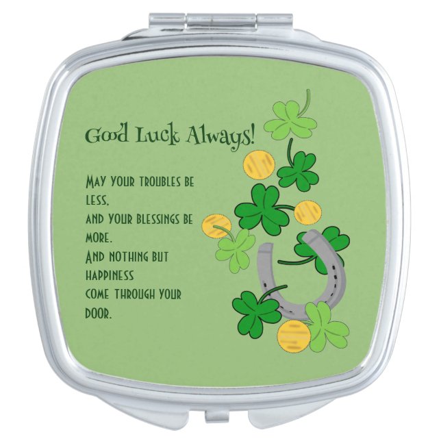 Cutesy Luck for the Irish  Compact Mirror (Front)