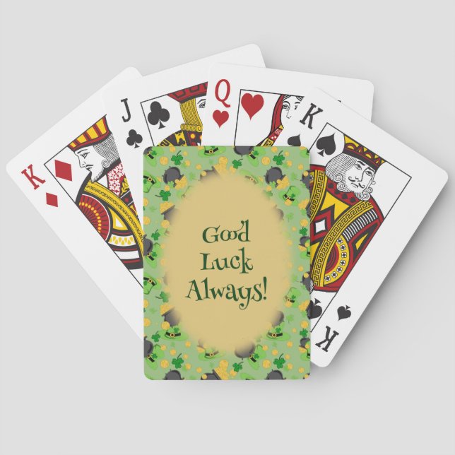 Cutesy Luck for the Irish Poker Cards (Back)
