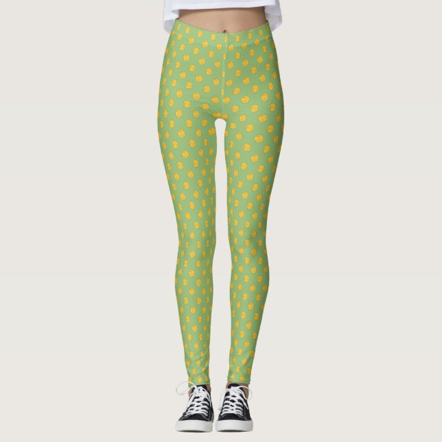 Cutesy Lucky Irish Coin Leggings (Front)